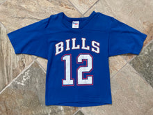 Load image into Gallery viewer, Vintage Buffalo Bills Jim Kelly Locker Line Football TShirt, Size Youth Medium, 8-10