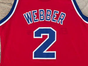 Vintage Washington Bullets Chris Webber Champion Basketball Jersey, Size 48, XL