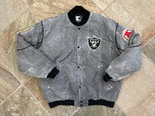 Load image into Gallery viewer, Vintage Los Angeles Raiders Starter Acid Wash Football Jacket, Size Large