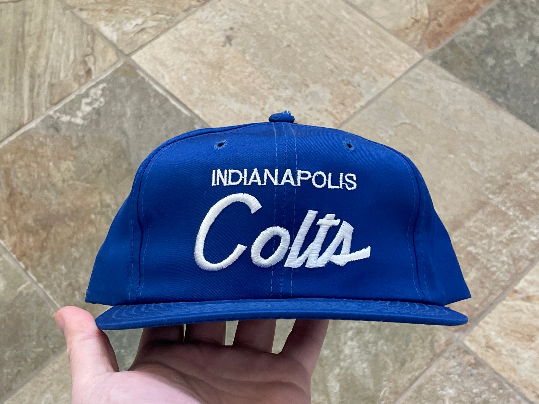 INDIANAPOLIS COLTS Nfl Snapback Script Hat Cap Vintage 90s 