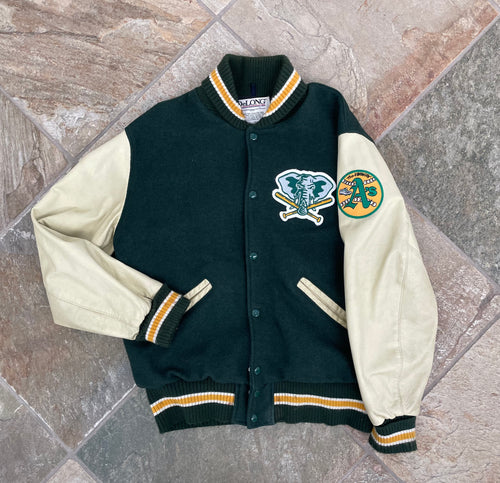Vintage Oakland Athletics DeLong Baseball Jacket, Size Small
