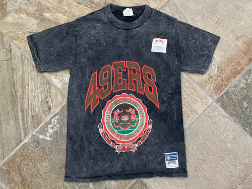 Vintage San Francisco 49ers Nutmeg Distressed Football TShirt, Size Medium