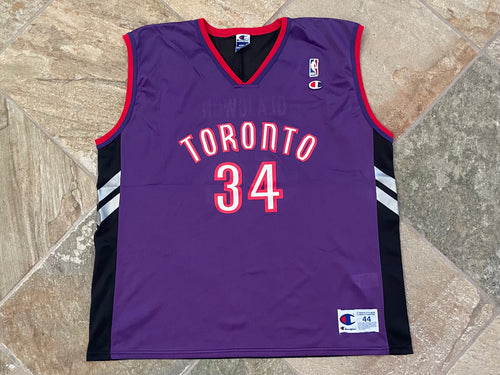 Vintage Toronto Raptors Hakeem Olajuwon Champion Basketball Jersey, Size 44, Large