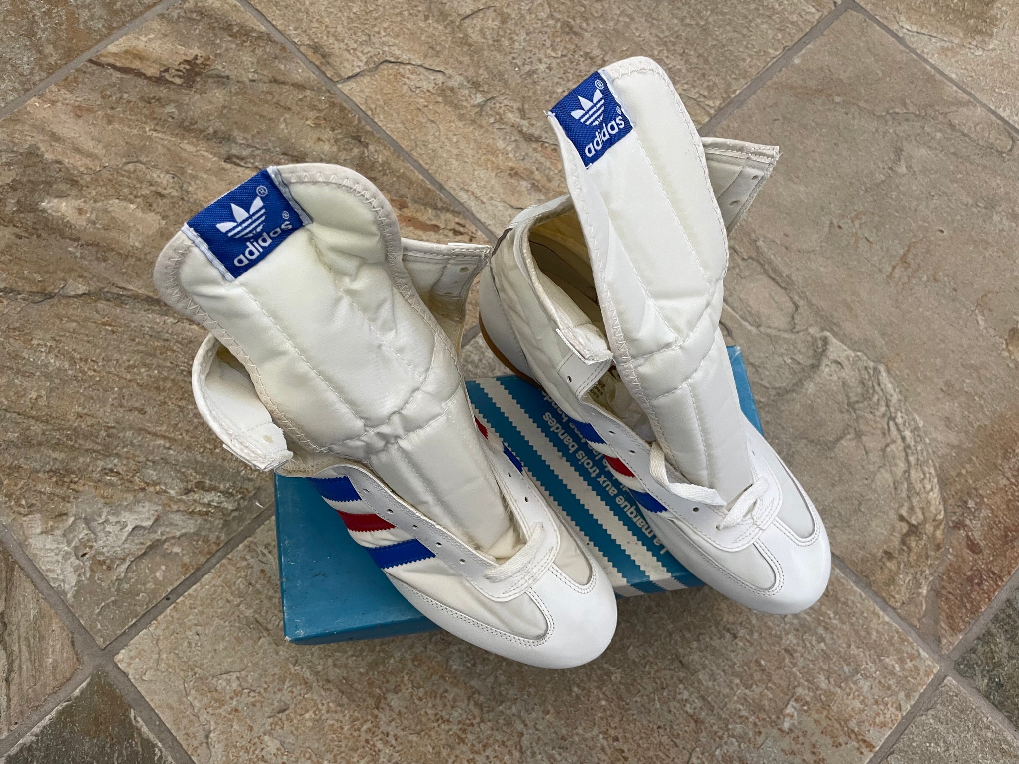 Vintage Adidas Rocky Hi Top Boxing Shoes Size 6.5 Stuck