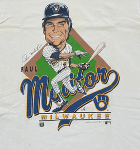 Vintage Milwaukee Brewers Paul Molitor Salem Baseball TShirt, Size Medium