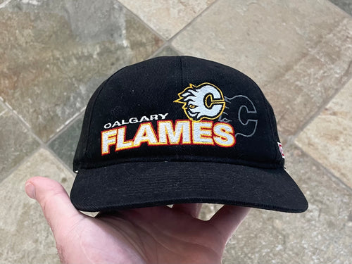 Vintage Calgary Flames #1 Apparel CCM Snapback Hockey Hat