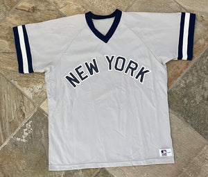 Vintage New York Yankees Sand Knit Baseball Jersey, Size XL