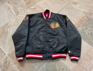 Vintage Chicago Blackhawks Starter Satin Hockey Jacket, Size XL