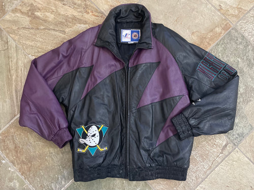 Vintage Anaheim Mighty Ducks Logo Athletic Sharktooth Hockey Jacket, Size XL