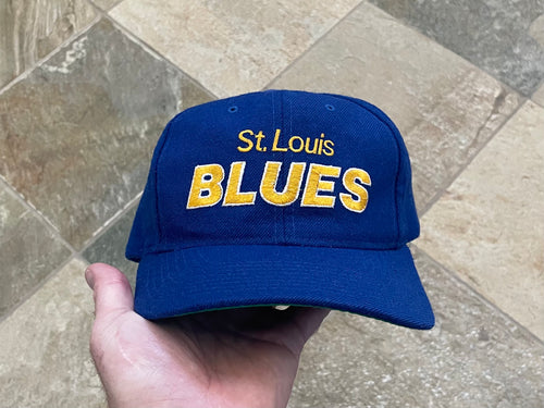 St. Louis Blues Black Starter Strapback Hat Cap