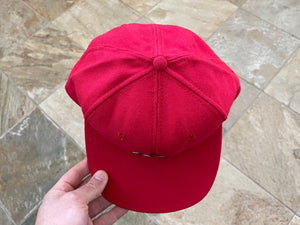 Vintage University Of Louisville Hat 80's White Red Old Logo Strap Hat