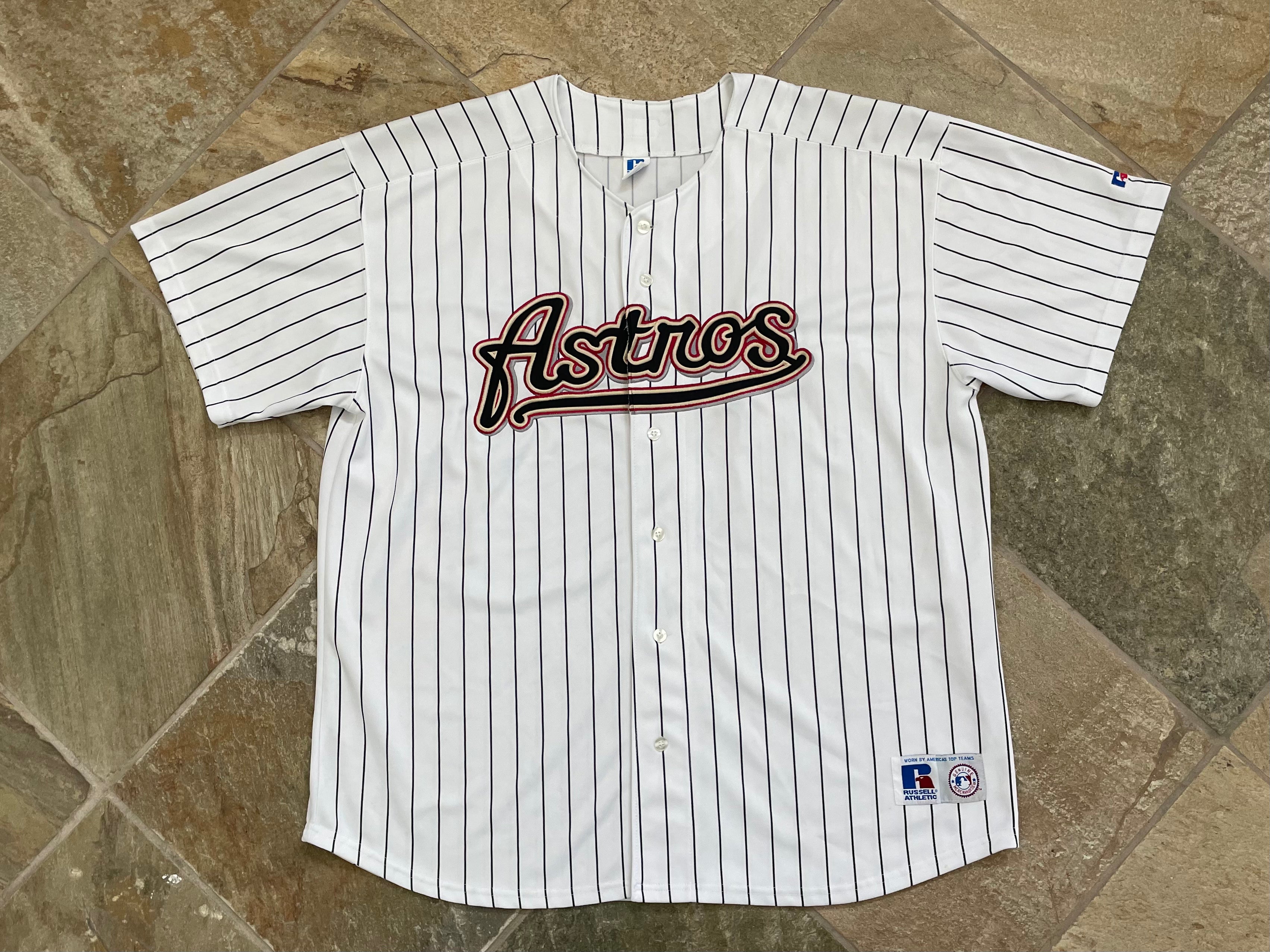 Vintage Houston Astros Stripe Baseball Jersey 90s Size XL Made in