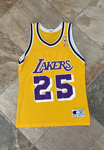 Vintage Los Angeles Lakers Eddie Jones Champion Basketball Jersey, Size 40, Medium