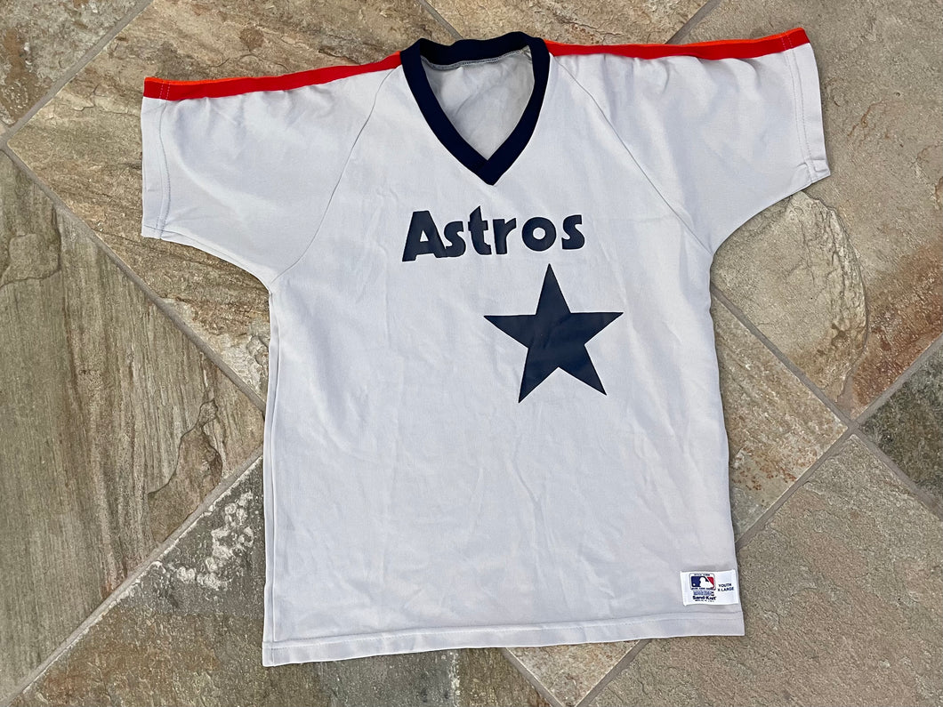 Vintage Houston Astros Sand Knit Baseball Jersey, Size Youth XL
