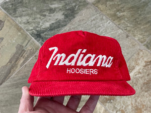 Vintage Indiana Hoosiers Sports Specialties Script Corduroy Zip Back College Hat