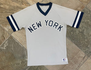 Vintage New York Yankees Sand Knit Baseball Jersey, Size Medium