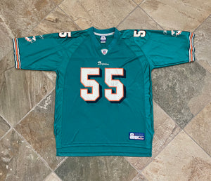 Vintage Miami Dolphins Junior Seau Reebok Football Jersey, Size XL