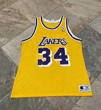 Load image into Gallery viewer, Vintage Los Angeles Lakers Shaquille O&#39;Neal Champion Basketball Jersey, Size 48, XL