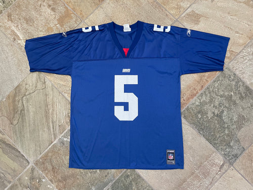 Vintage New York Giants Kerry Collins Reebok Football Jersey, Size XL