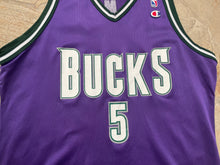 Load image into Gallery viewer, Vintage Milwaukee Bucks Tim Thomas Champion Basketball Jersey, Size 48, XL