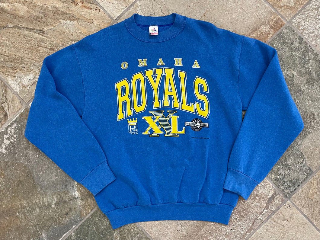 Vintage Omaha Royals Baseball Sweatshirt, Size Large