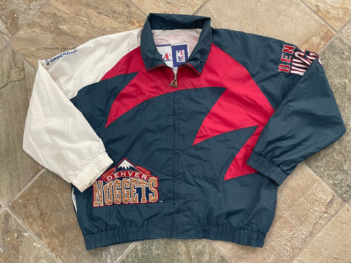 Vintage Denver Nuggets Logo Athletic Sharktooth Basketball Jacket, Size XL