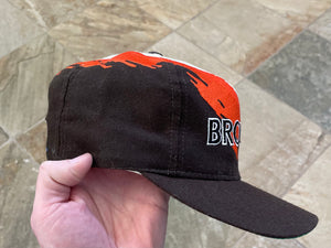 Vintage Cleveland Browns Logo Athletic Splash Snapback Football Hat