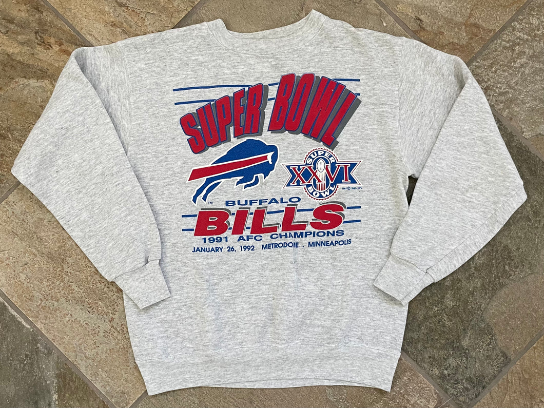 Vintage Buffalo Bills Super Bowl XXVI Football Sweatshirt, Size Medium