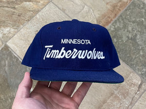 Vintage Minnesota Timberwolves Sports Specialties Script Snapback Basketball Hat