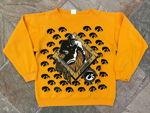 Vintage Iowa Hawkeyes College Sweatshirt, Size Large