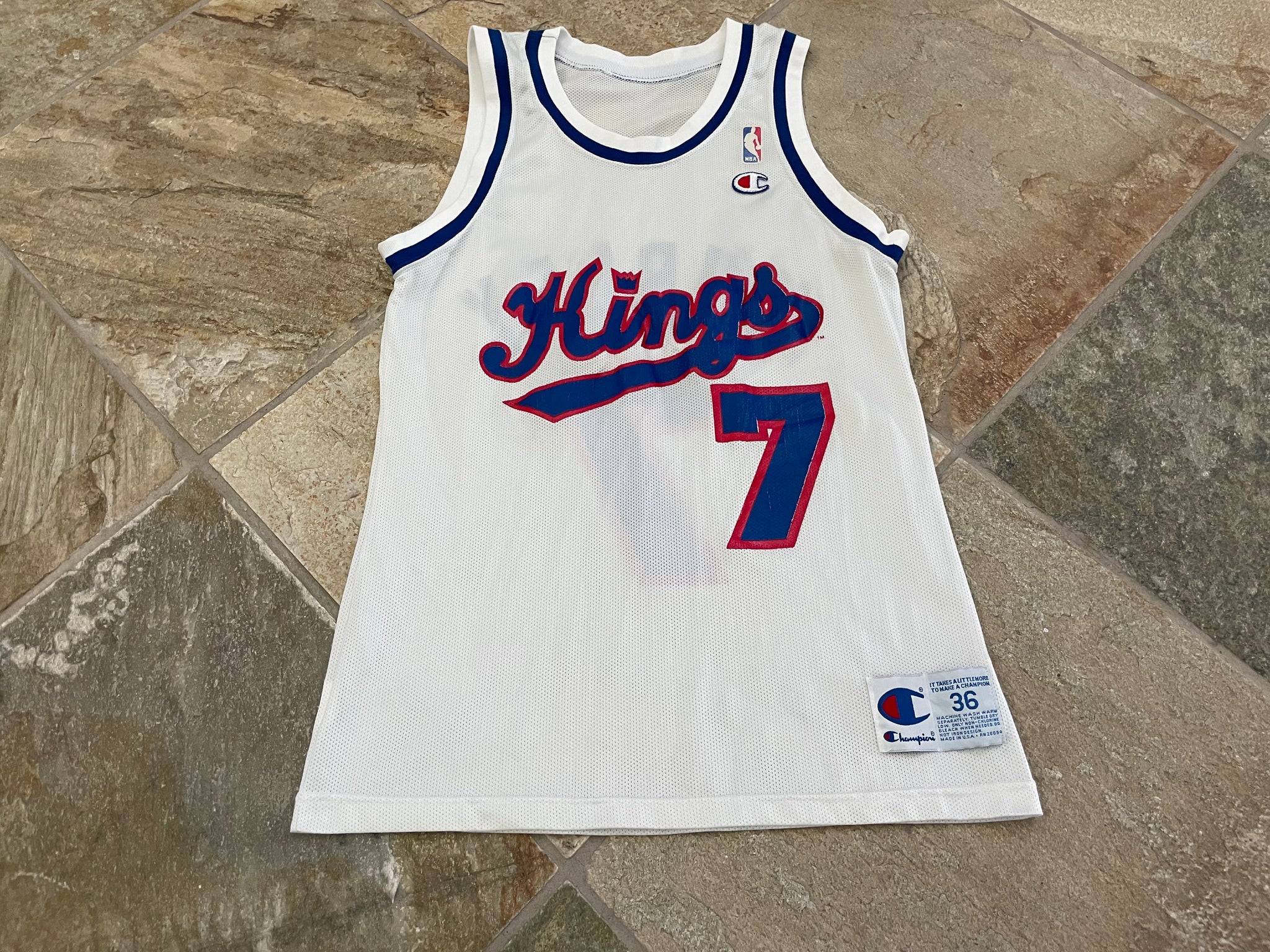 Vintage Sacramento Kings Bobby Hurley Champion Basketball Jersey 