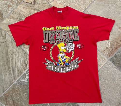 Vintage San Francisco 49ers Bart Simpson Football TShirt, Size XL