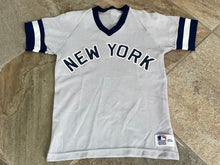 Load image into Gallery viewer, Vintage New York Yankees Sand Knit Baseball Jersey, Size Youth Medium