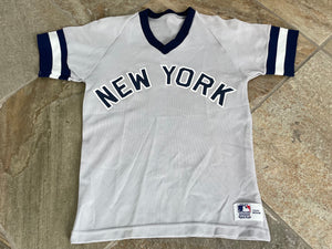 Vintage New York Yankees Sand Knit Baseball Jersey, Size Youth Medium