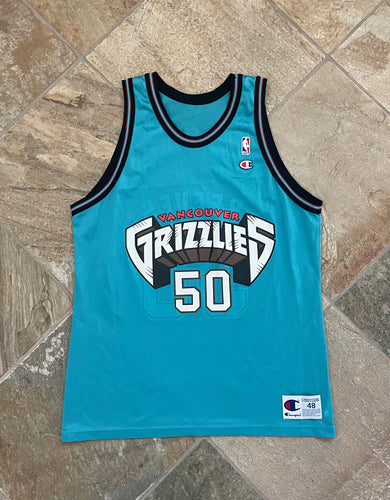 Vintage Vancouver Grizzlies Bryant Reeves Champion Basketball Jersey, Size 48, XL