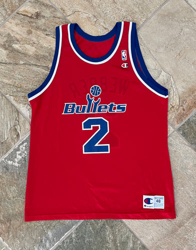 Vintage Washington Bullets Chris Webber Champion Basketball Jersey, Size 48, XL