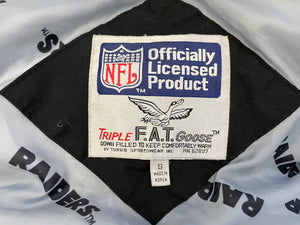 Vintage Los Angeles Raiders F.A.T. Goose Parka Football Jacket, Size Small