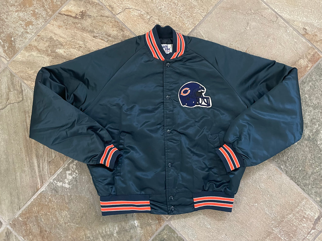 Vintage Chicago Bears Chalkline Satin Football Jacket, Size Large ...