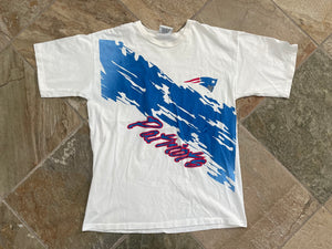 Vintage New England Patriots Logo Athletic Splash Football TShirt, Size Large