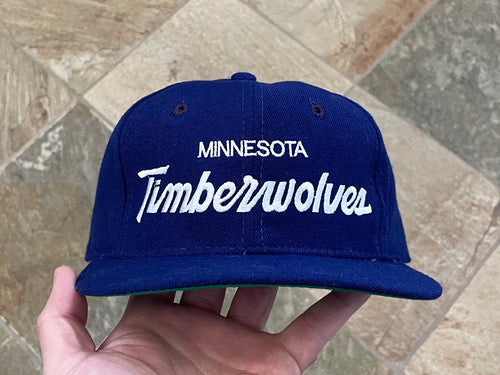 Vintage Minnesota Timberwolves Sports Specialties Script Snapback Basketball Hat