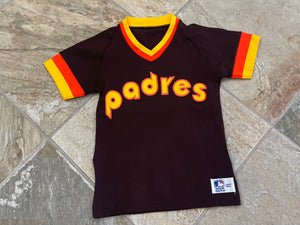 Vintage San Diego Padres Sand Knit Baseball Jersey, Size Youth Small, 8-10