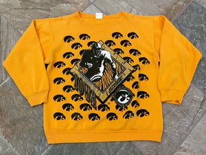 Vintage Iowa Hawkeyes College Sweatshirt, Size Large