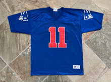 Load image into Gallery viewer, Vintage New England Patriots Drew Bledsoe Logo Athletic Football Jersey, Size Large