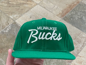 Vintage Milwaukee Bucks Sports Specialties Script Snapback Basketball Hat