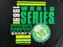 Load image into Gallery viewer, Vintage Oakland Athletics World Series Trench Baseball TShirt, Size Large