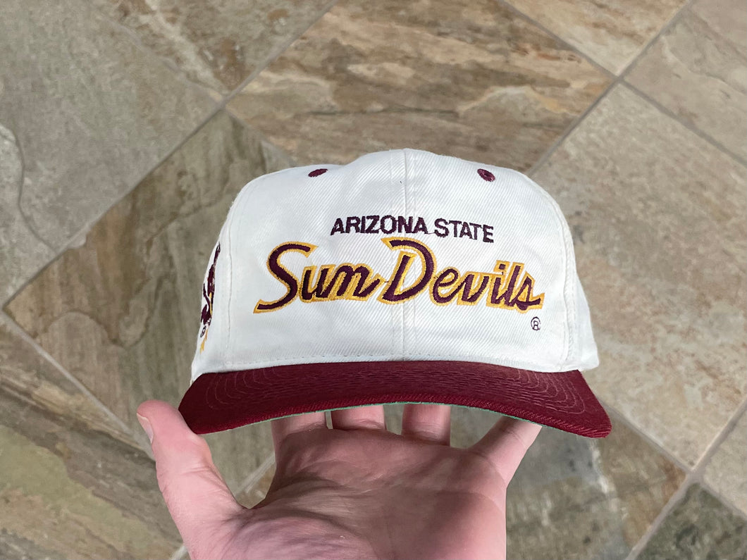 VTG Arizona State Sun Devils Sports Specialties Script Wool Snapback Hat  RARE