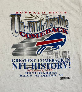 Vintage Buffalo Bills Trench Football TShirt, Size Medium