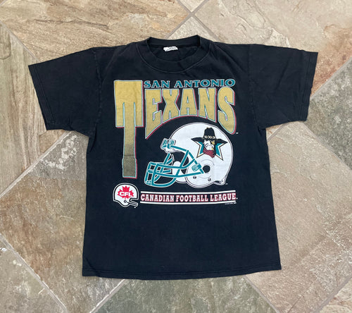 Vintage San Antonio Texans Waves CFL Football TShirt, Size Medium