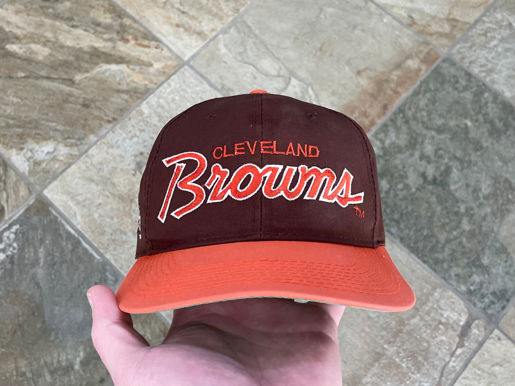Vintage Cleveland Browns Sports Specialties Script Snapback Football Hat