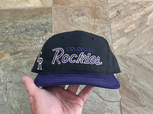 Vintage Colorado Rockies Sports Specialties Script Snapback Baseball Hat